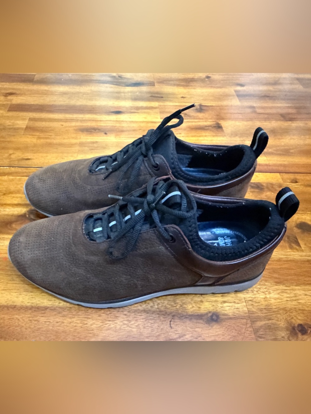 Johnston & Murphy XC4 Prentiss Plain Brown Leather Shoes Waterproof size 10